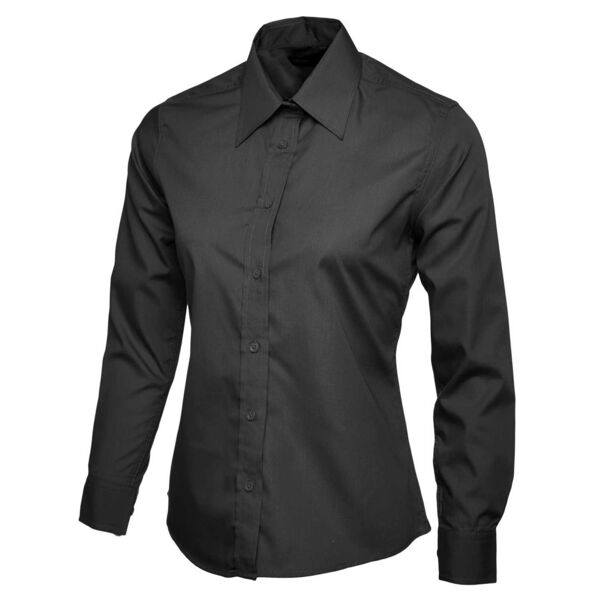 Ladies Poplin Long Sleeve Shirt Thumbnail